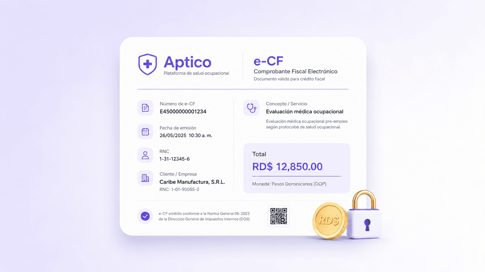 Aptico: cómo se construye y opera una plataforma de salud ocupacional con e-CF