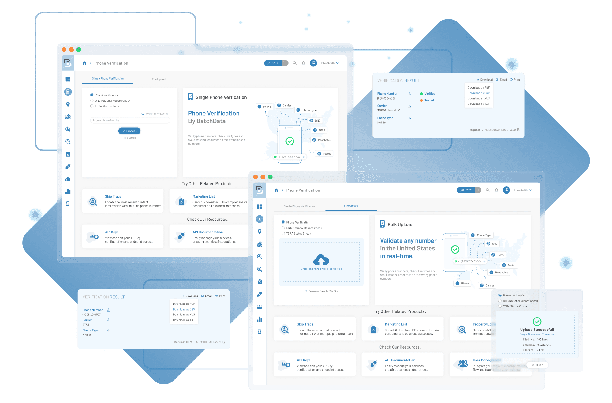 BatchData — diseño de producto