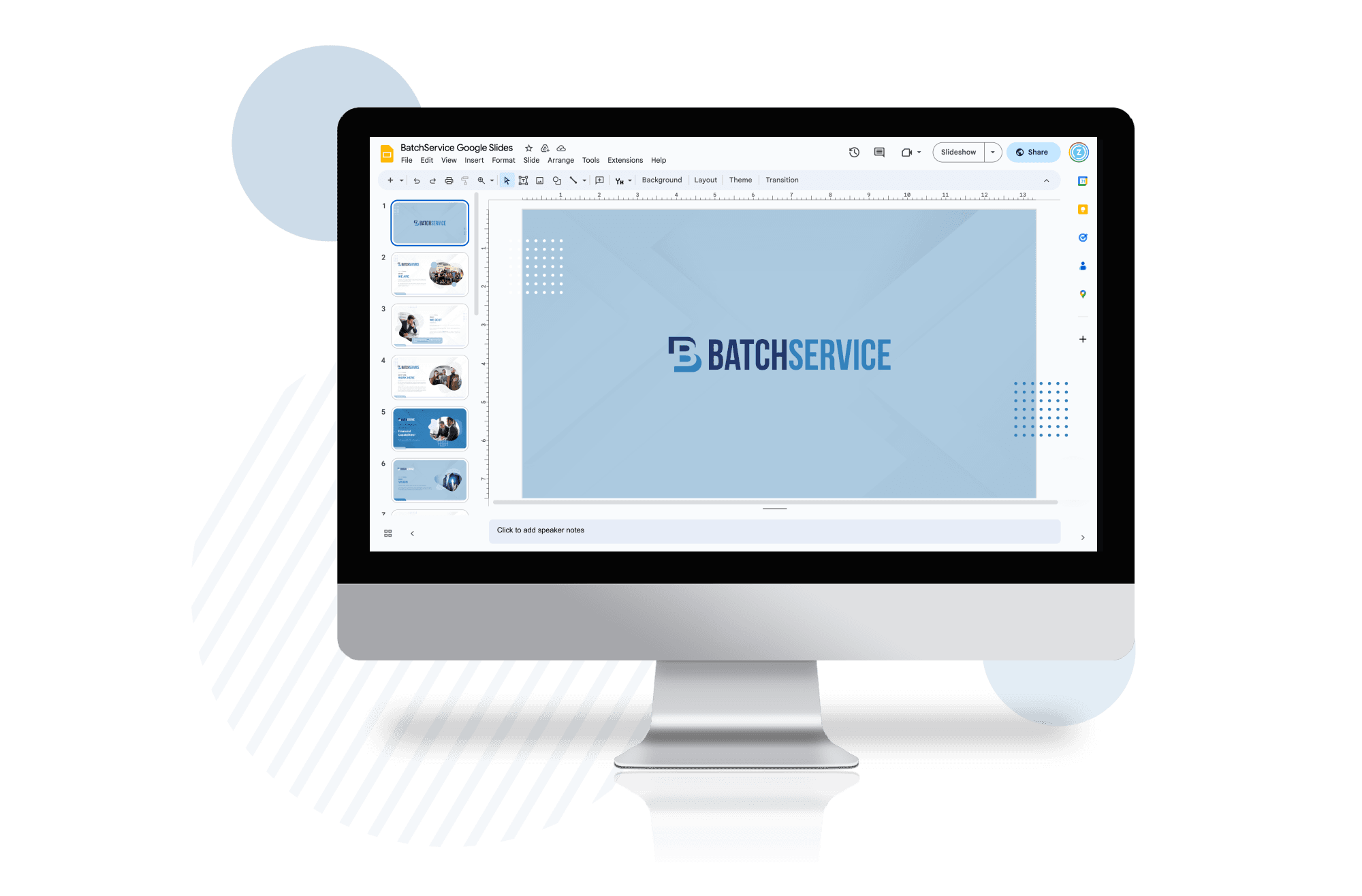 Material corporativo de BatchService