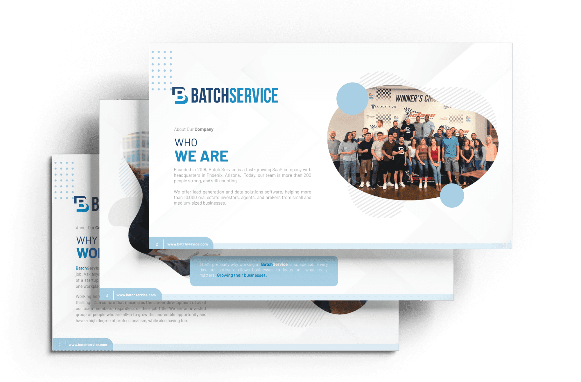 Material corporativo de BatchService