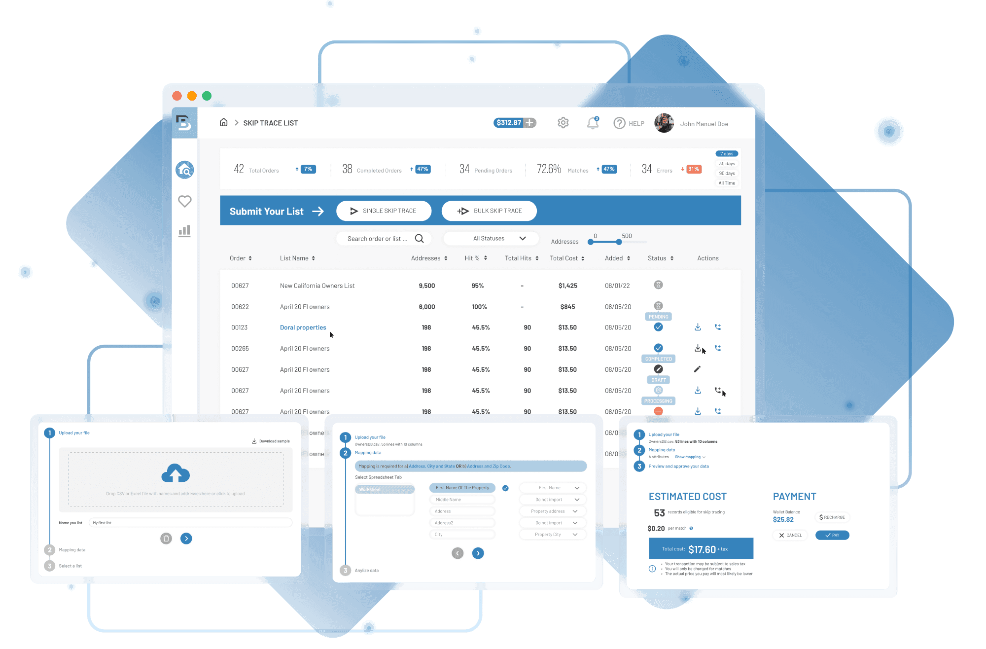 BatchSkipTracing — diseño de producto