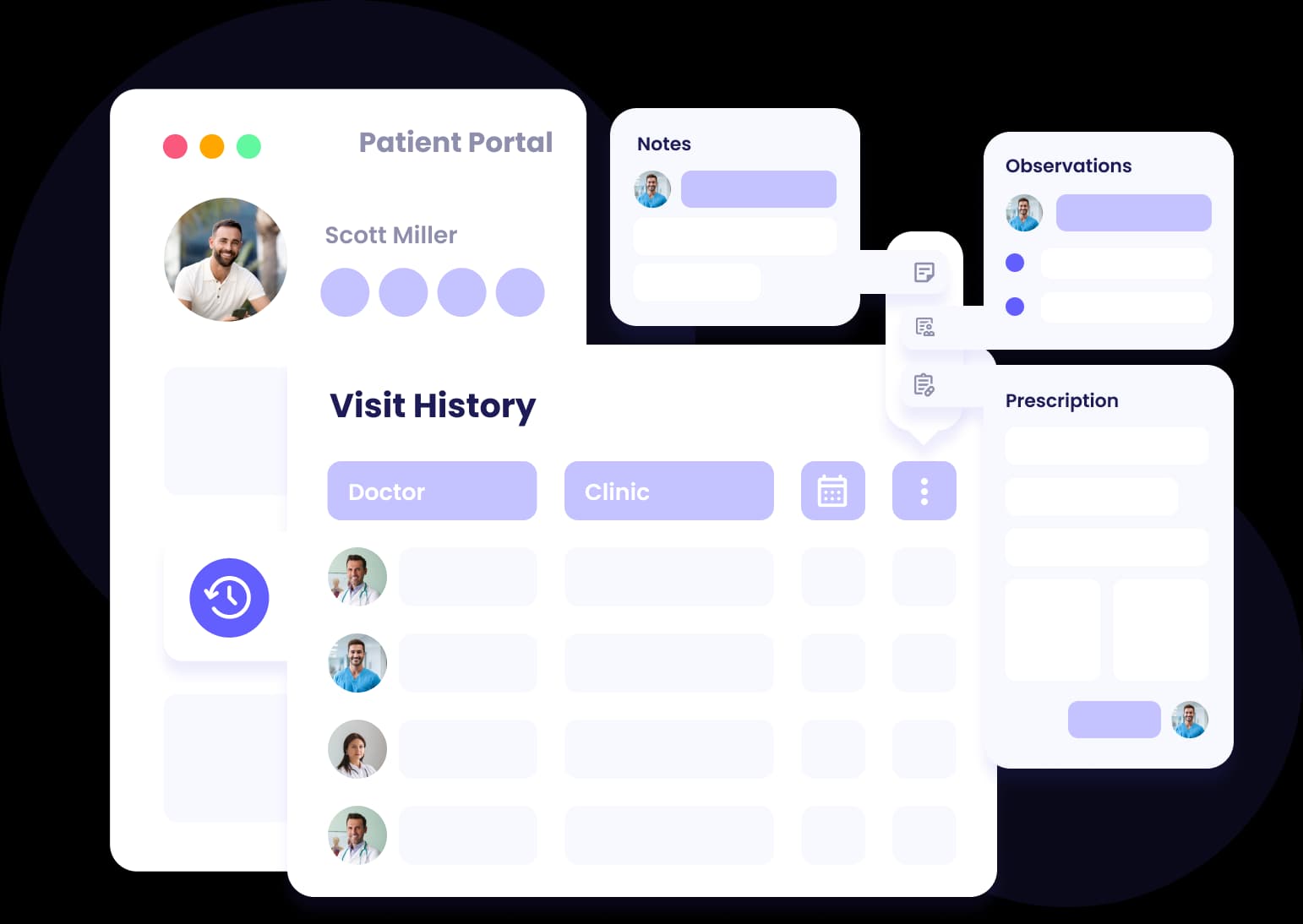 Patient portal · visit history