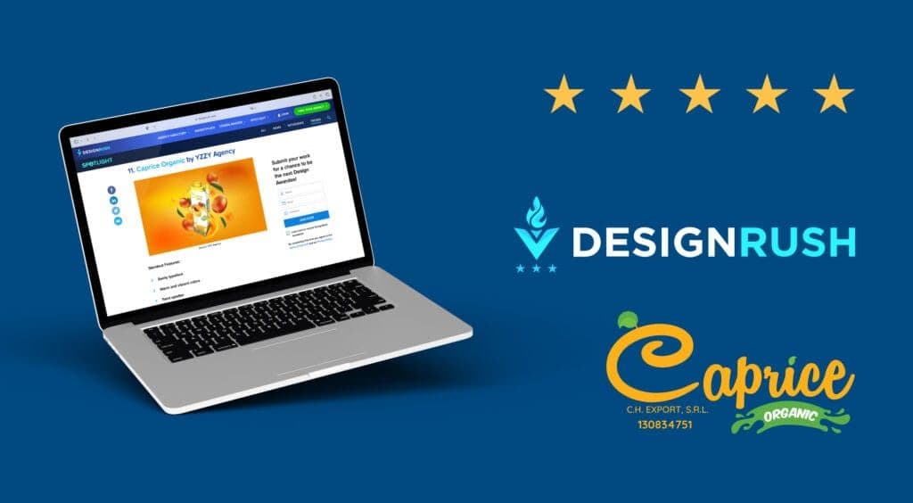Diseño de logotipo de la Agencia Yzzy destacado en DesignRush.com