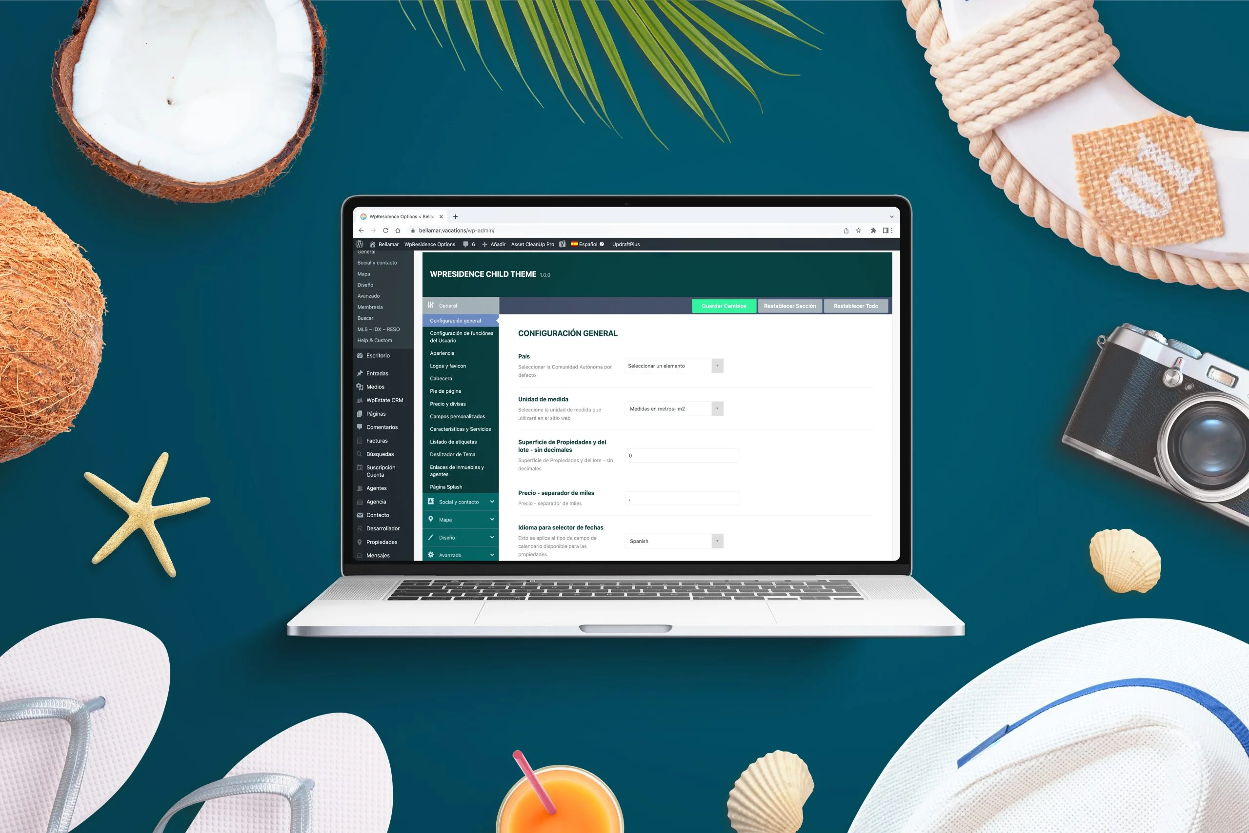 Desarrollo del sitio de Bellamar en WordPress