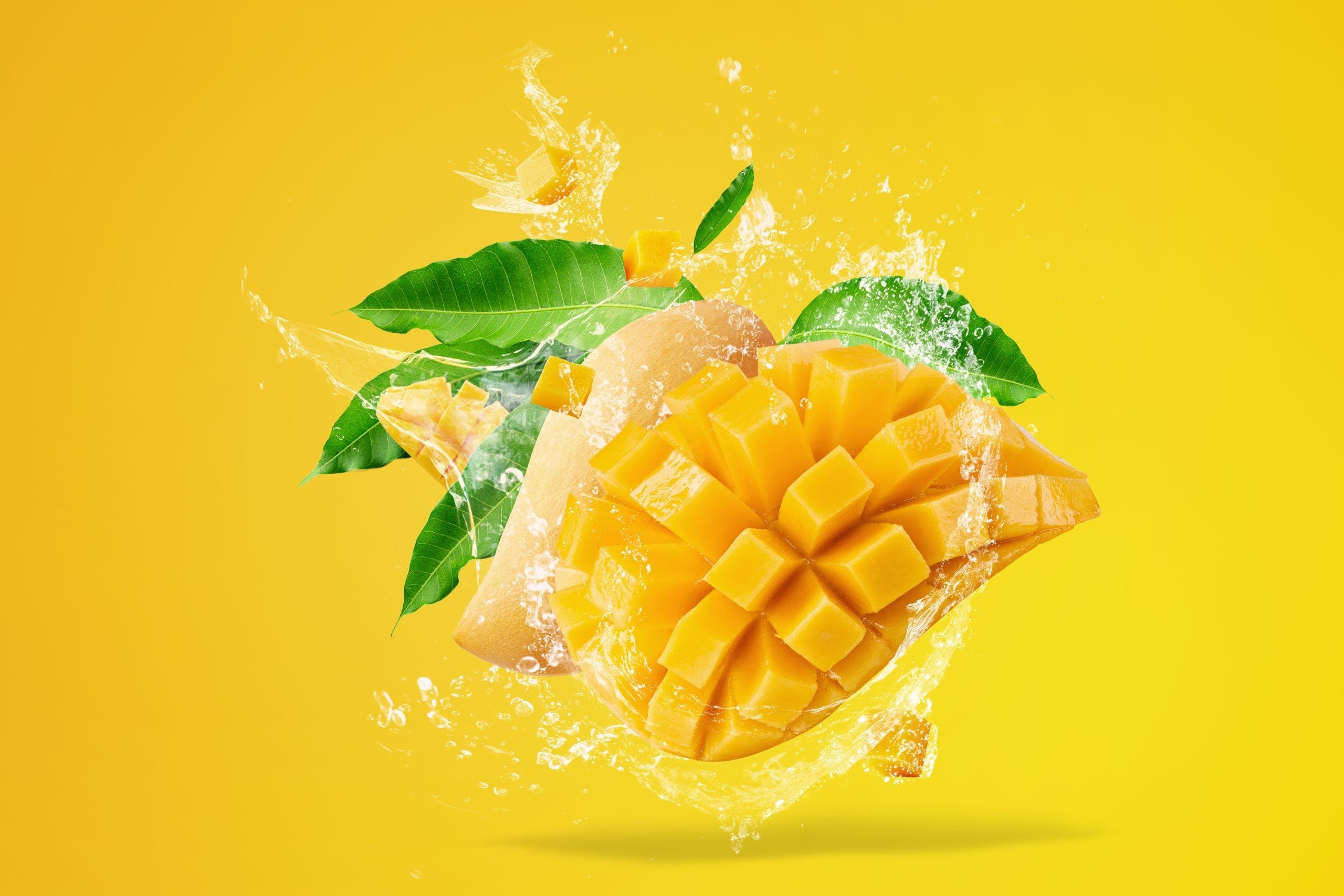 Mango con salpicadura de jugo