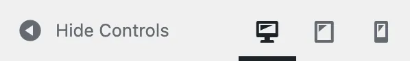 Barra de controles responsivos de WordPress