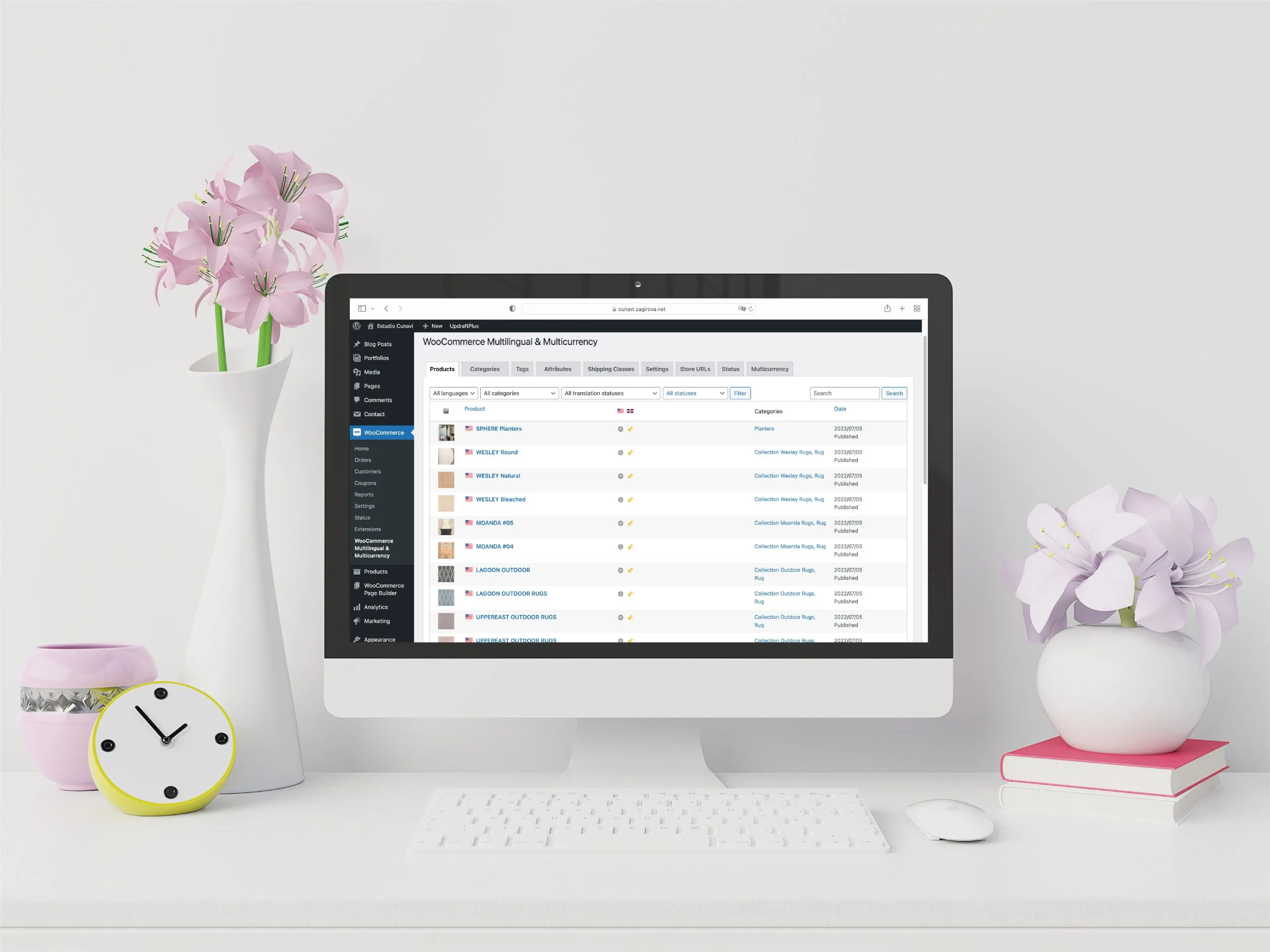 El sitio de Cunavi en WordPress