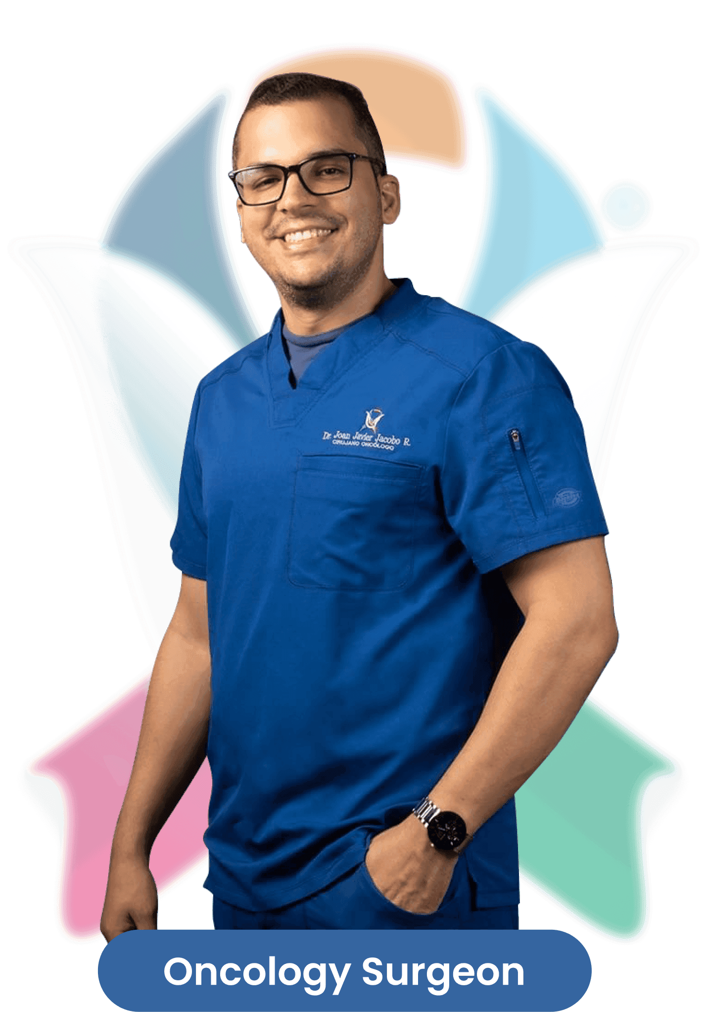 El Dr. Joan Jacobo — cirujano oncólogo
