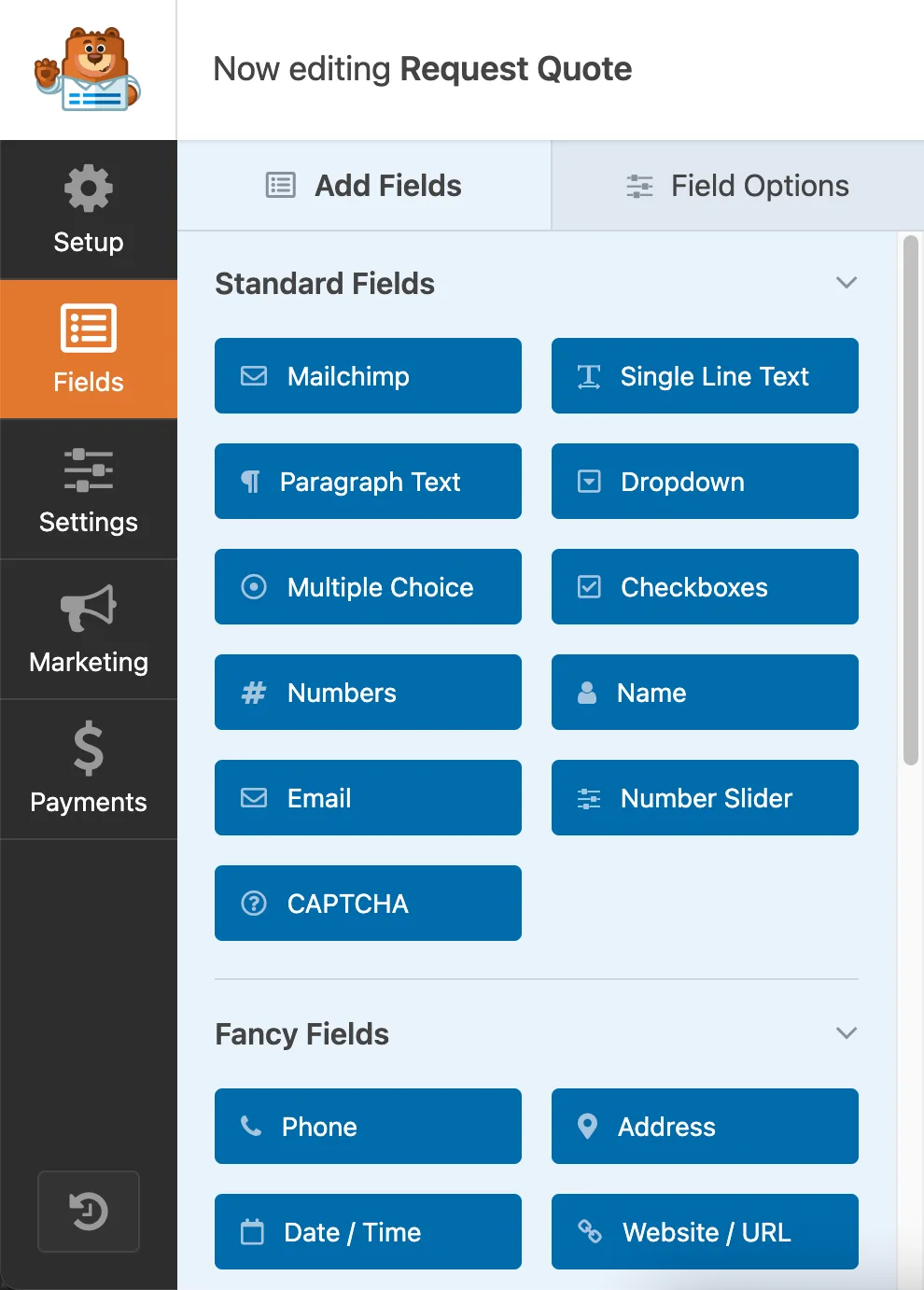 Ajustes del constructor de WordPress