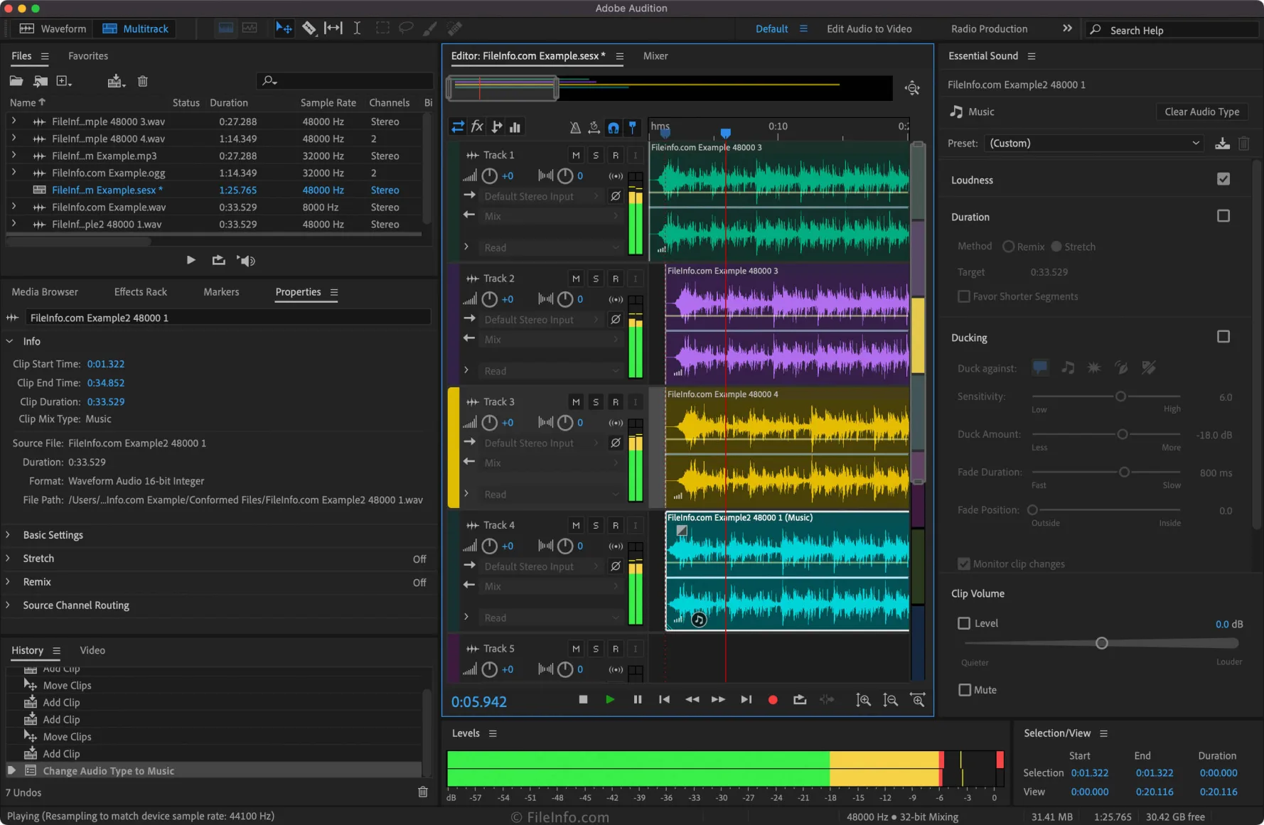 Edición de audio en Adobe Audition