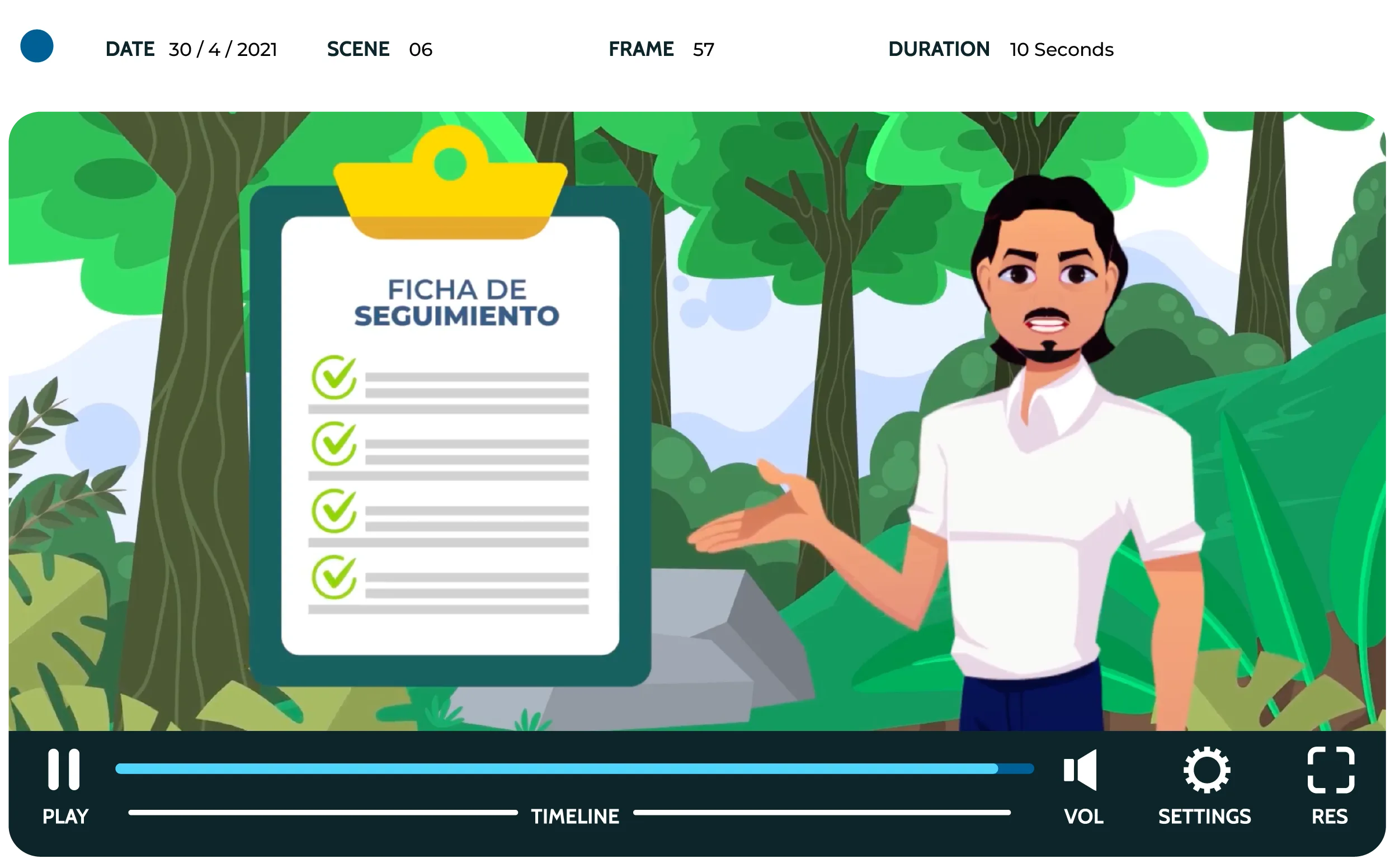 Escena del proyecto REDD+ — ficha de seguimiento