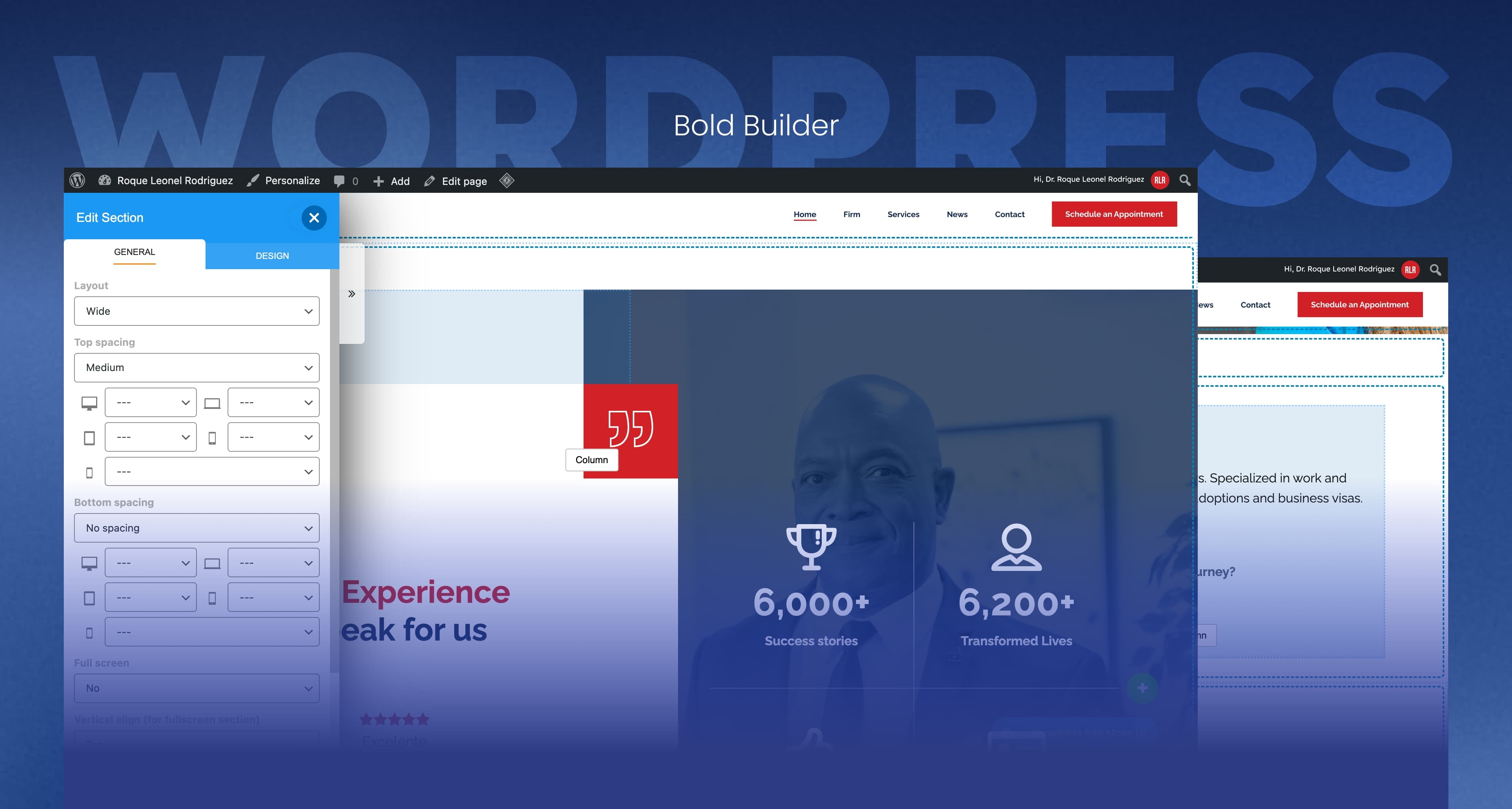 Desarrollo del sitio en WordPress