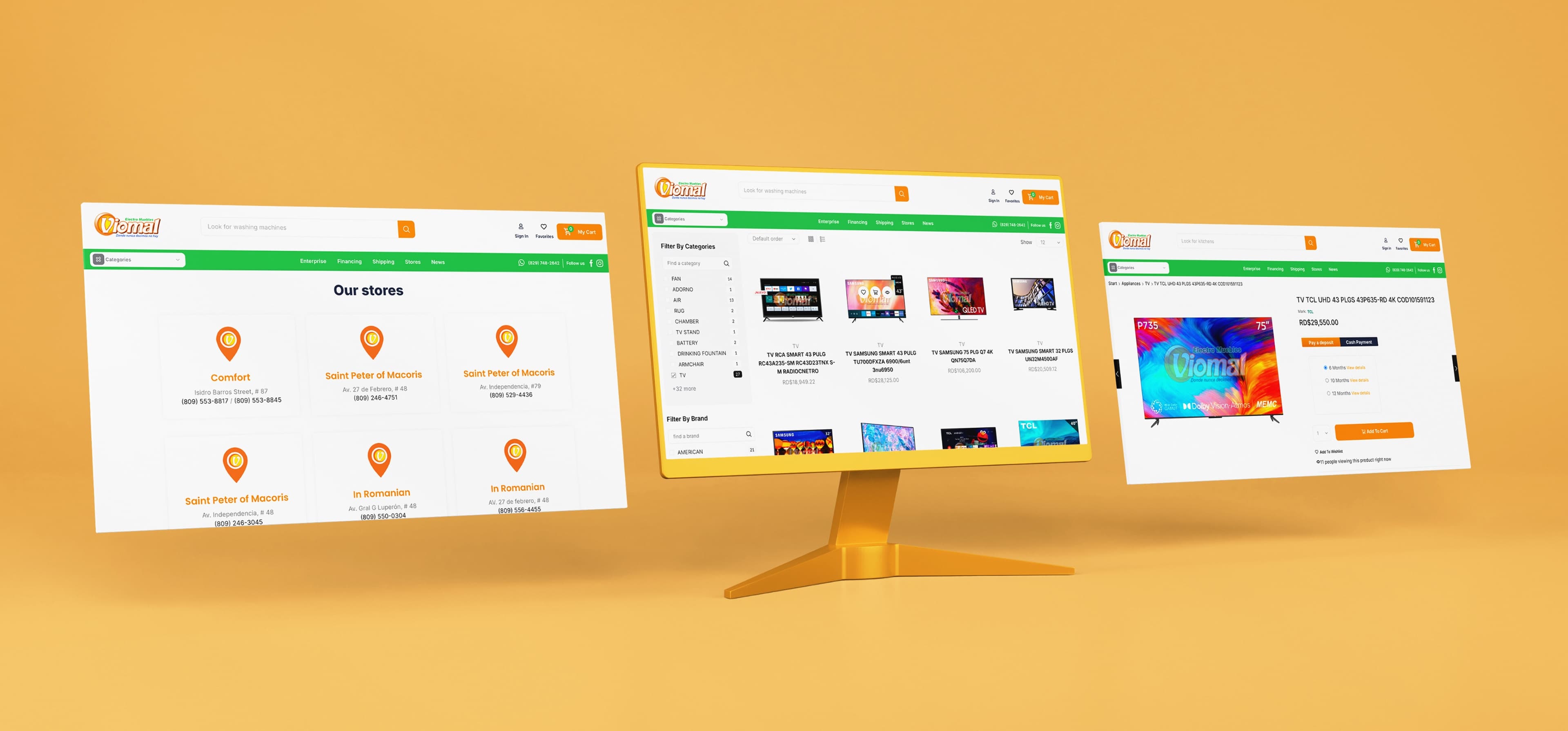 Sistema de diseño y red de tiendas de Viomal