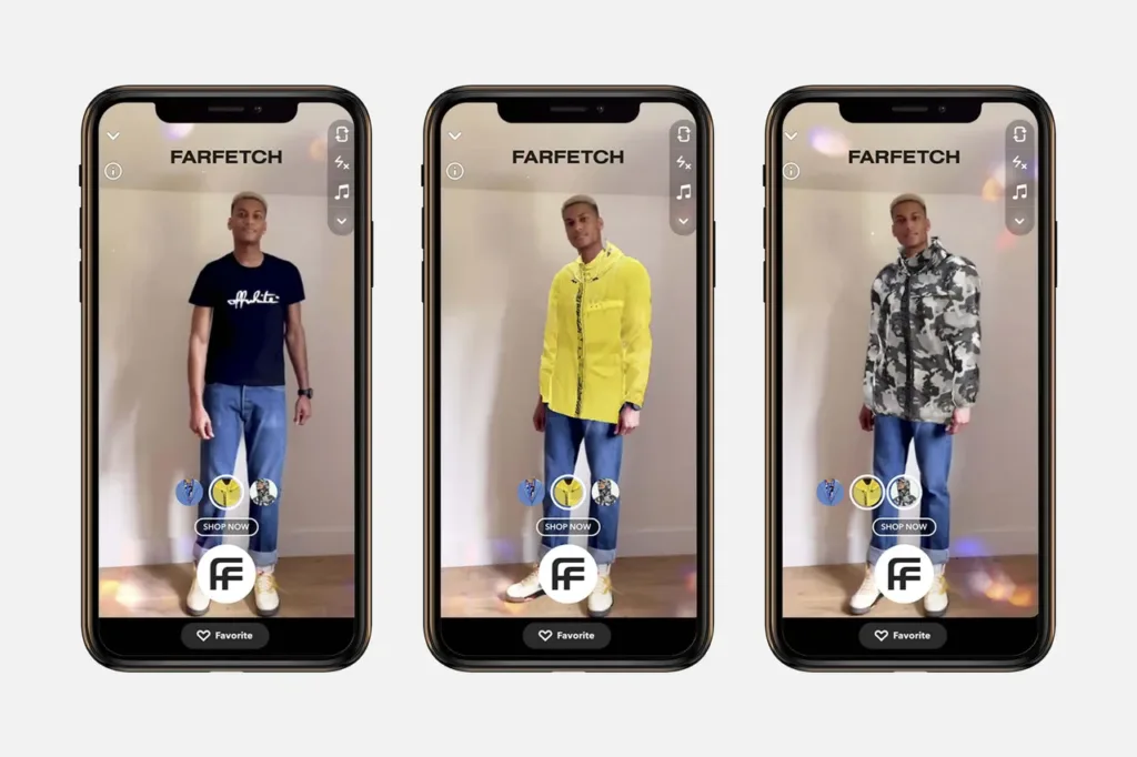 - 10 tendencias de diseño web - farfetch virtual try on 1024x682 1 - ui/ux