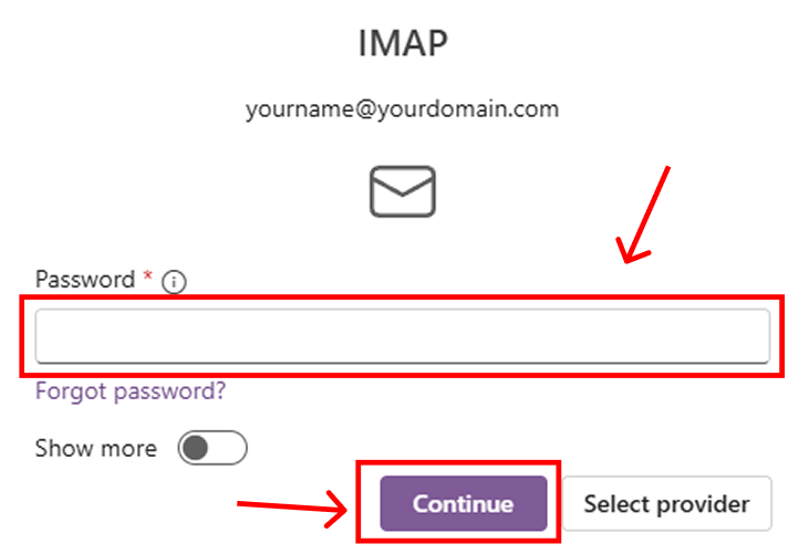 Introduce la contraseña de tu cuenta de correo electrónico