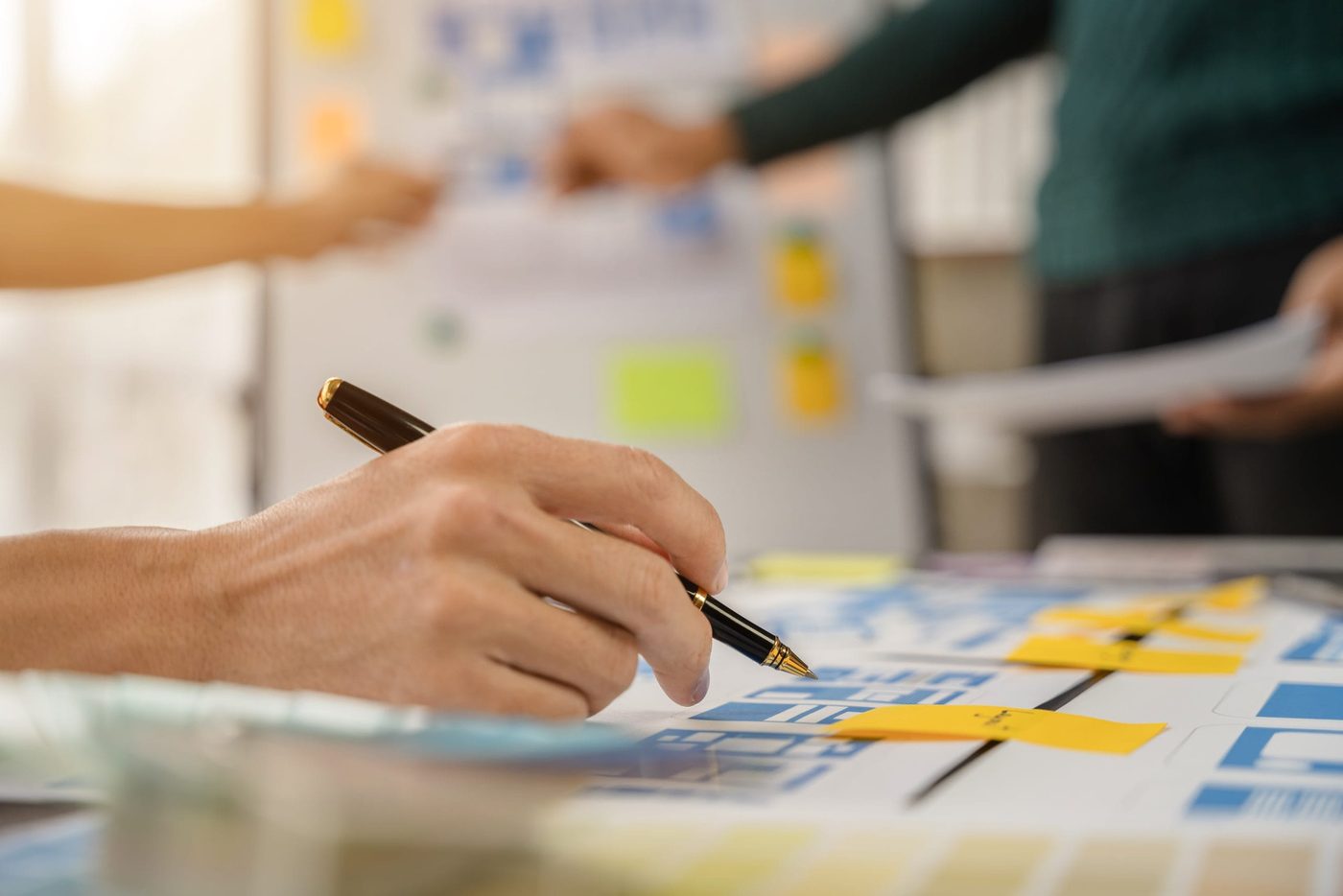 Ux and ui designers brainstorming ideas