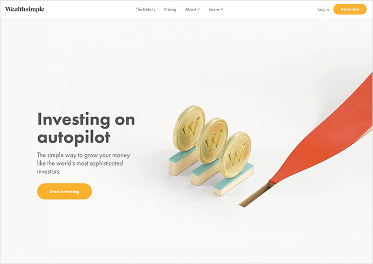 Example of using white space to direct attention