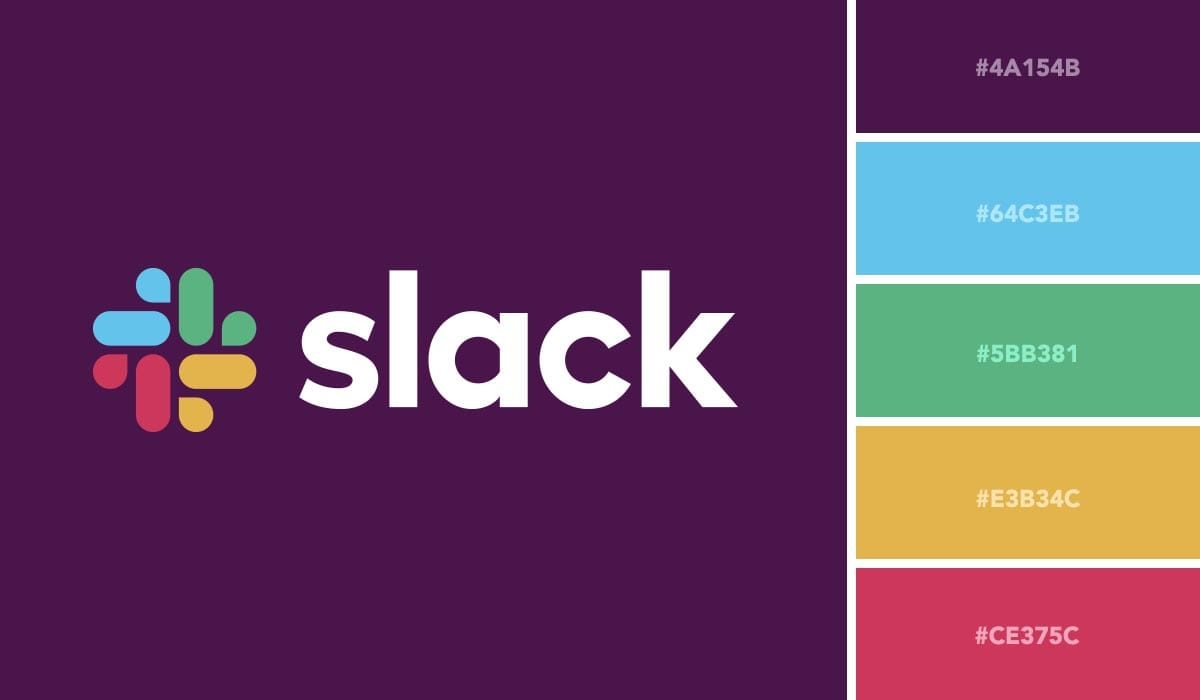 - psicología del color - logo color schemes slack palette - branding