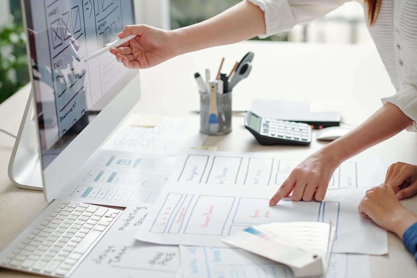 Designer conducting ux research