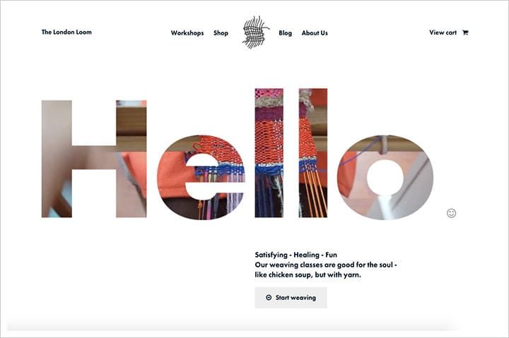 - web minimalista - thelondonloom - ux/ui