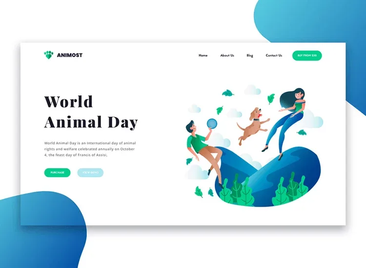 Flat web design elements