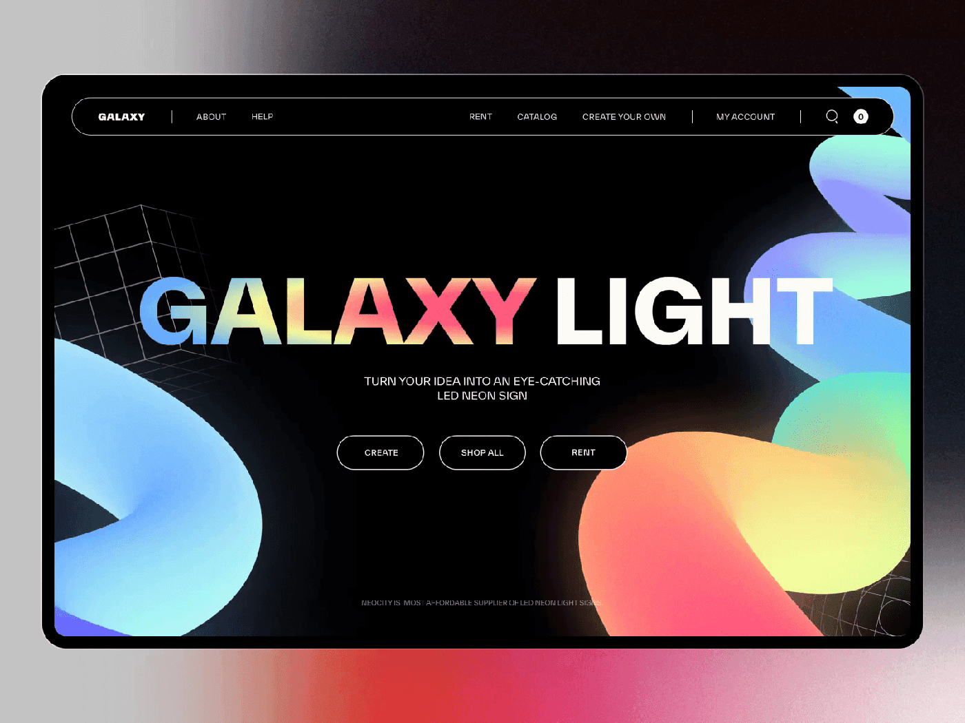 - tendencias - neon signs website tubik design 1 - branding