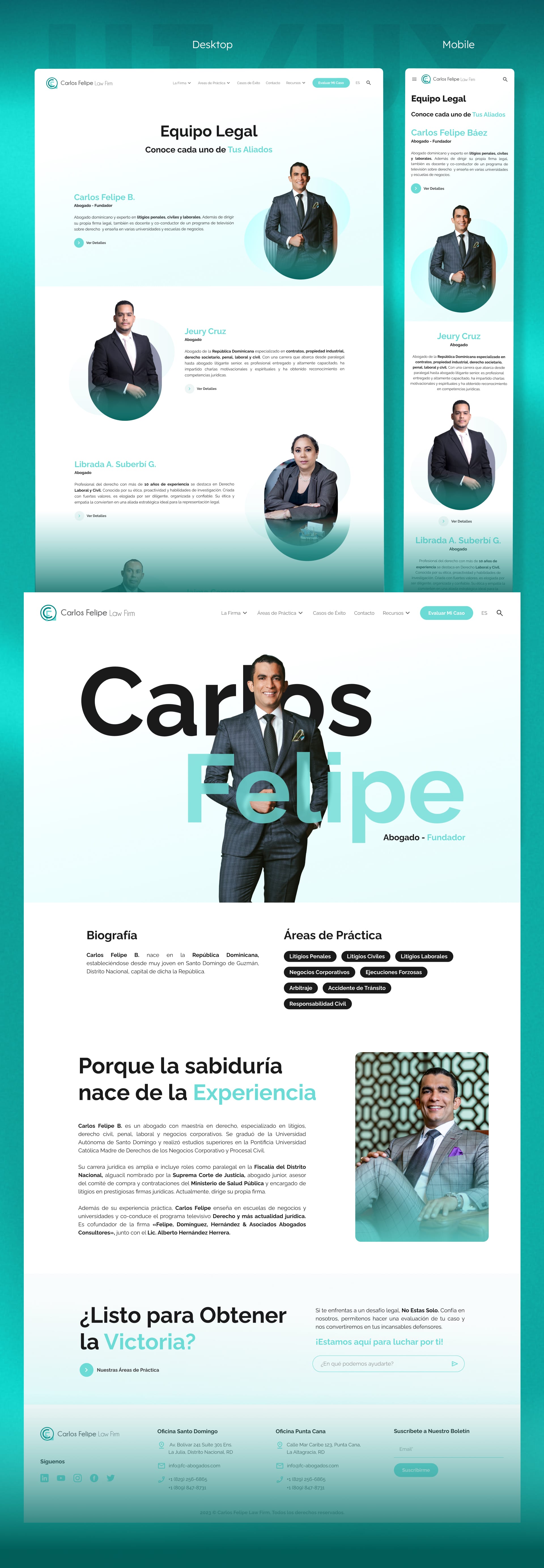 Carlos Felipe Law Firm - Carlos Felipe Law Firm - Web Design - carlos felipe law firm - legal team c 2 - ux/ui