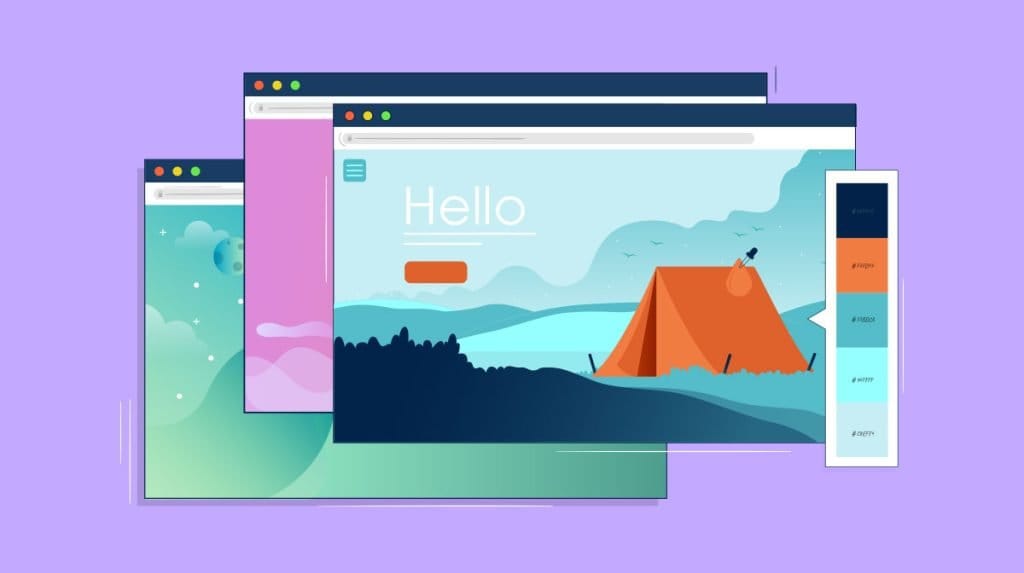 - clics - website color schemes header - web design