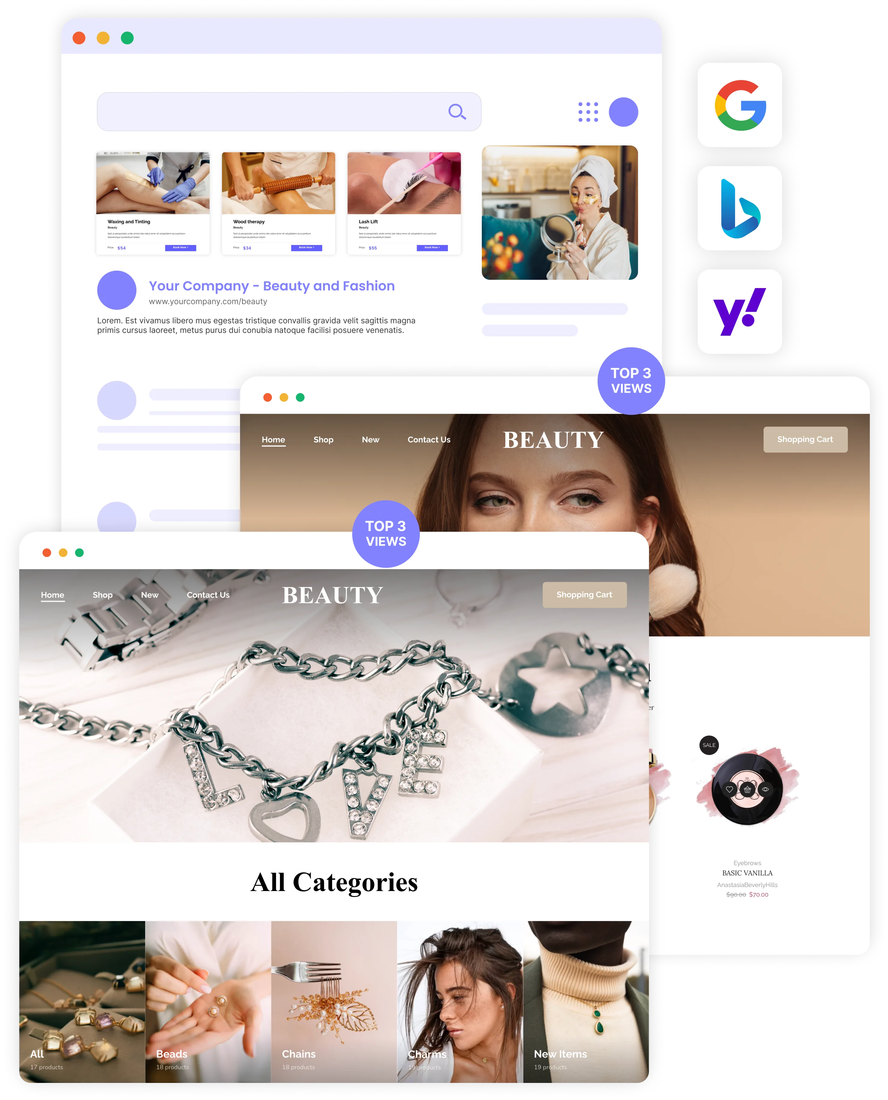 Belleza Y Moda - Diseño Web Y Branding Para Belleza Y Moda - Yzzy Agency - Digital Strategy Cosmetic branding agency