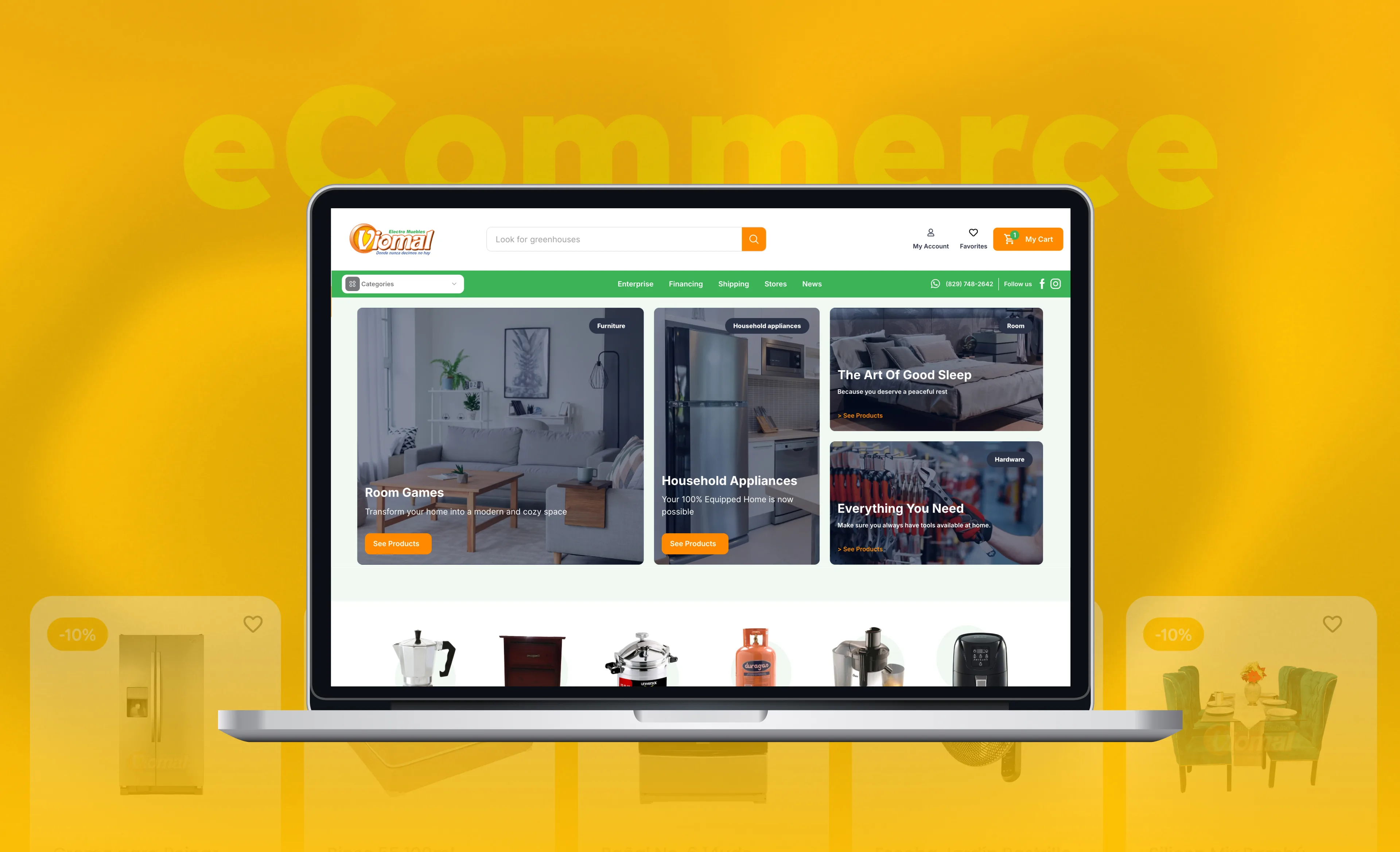 Tienda Viomal - Tienda - Yzzy Agency - Creative Agency - tienda - hero viomal store - yzzy agency - ui/ux design