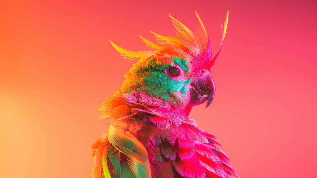 Colored parrot
