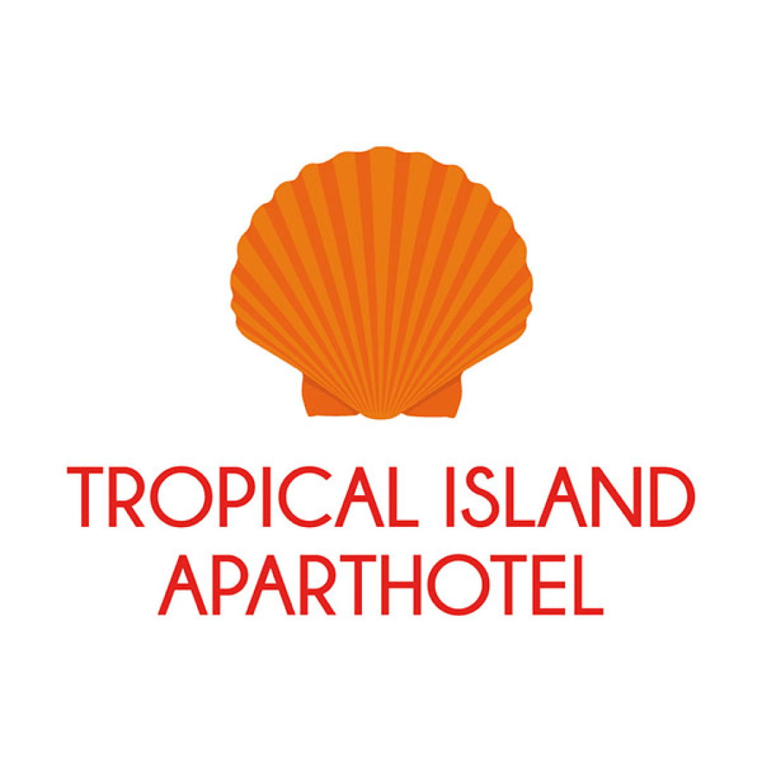 A orange shell with red text